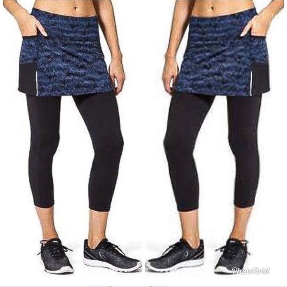 ATHLETA Dapple Be Free 2 in 1 Skirted Capri 2X